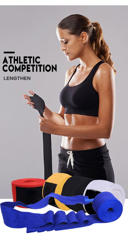 Lot de 2 bandages de boxe en coton de 1,5/2,5/3/5 m, bande de sport, Kick Boxing, MMA, muay thai,boxe anglaise